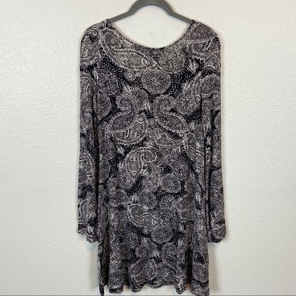 Gypsy Warrior Mini Dress Women Size Small Paisley Print Bell Sleeve Whimsygoth - Picture 4 of 14
